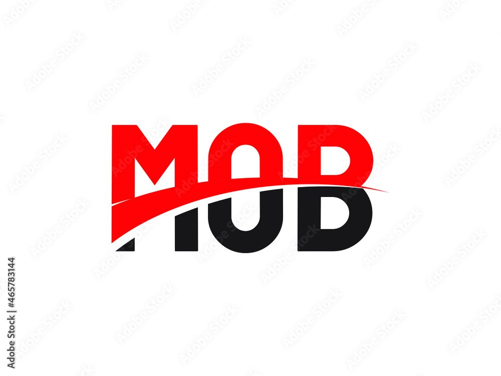 MOB Letter Initial Logo Design Vector Illustration