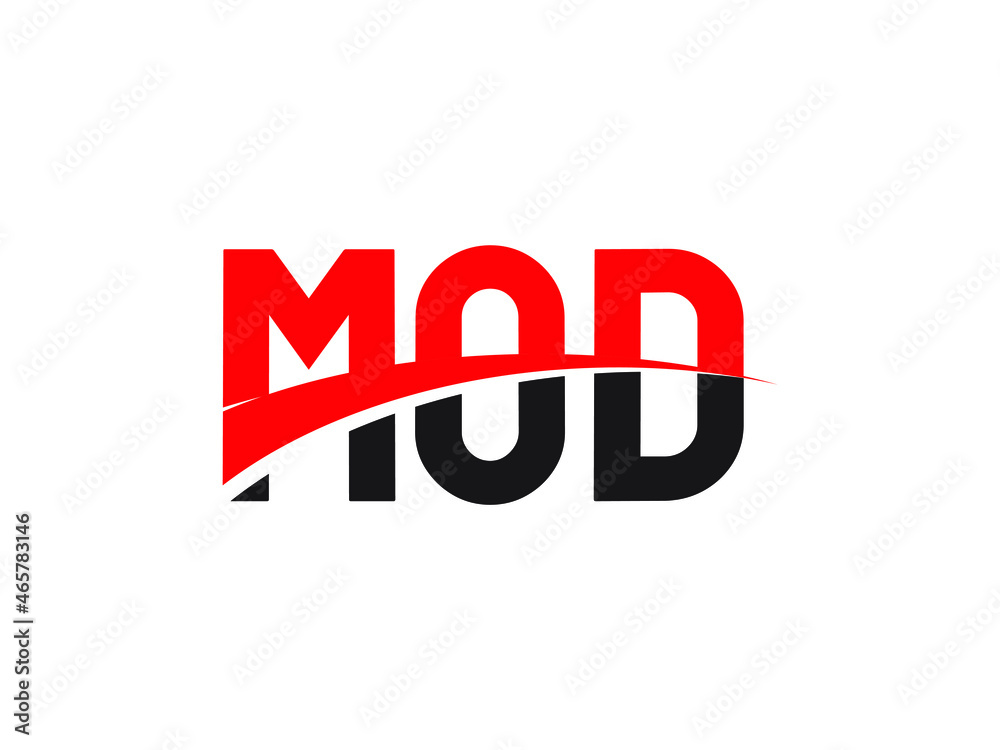 MOD Letter Initial Logo Design Vector Illustration