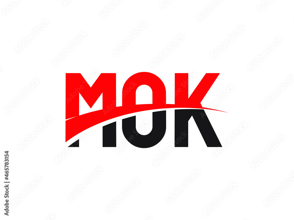 MOK Letter Initial Logo Design Vector Illustration