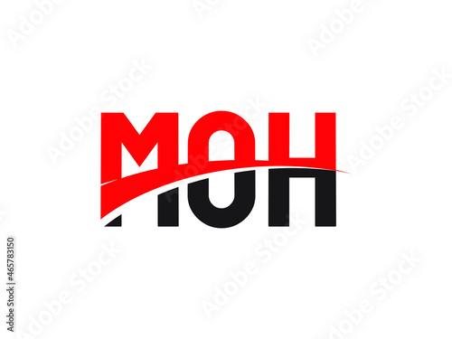 MOH Letter Initial Logo Design Vector Illustration