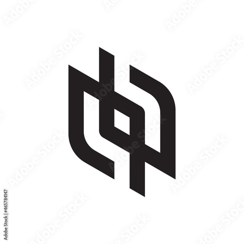 Letter AB initial logo template vector