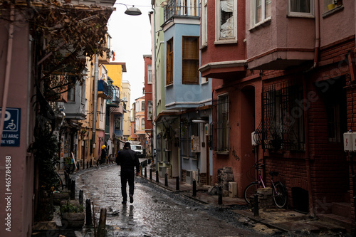 narrow street in the old town of Istanbul turkey  © Zach