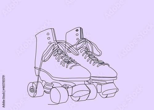 women white quad roller skates with clean background