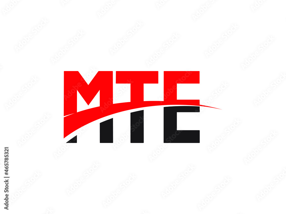 MTE Letter Initial Logo Design Vector Illustration