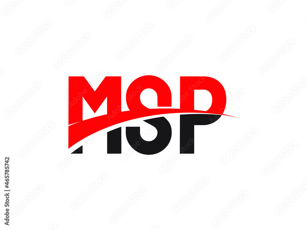 MSP Letter Initial Logo Design Vector Illustration