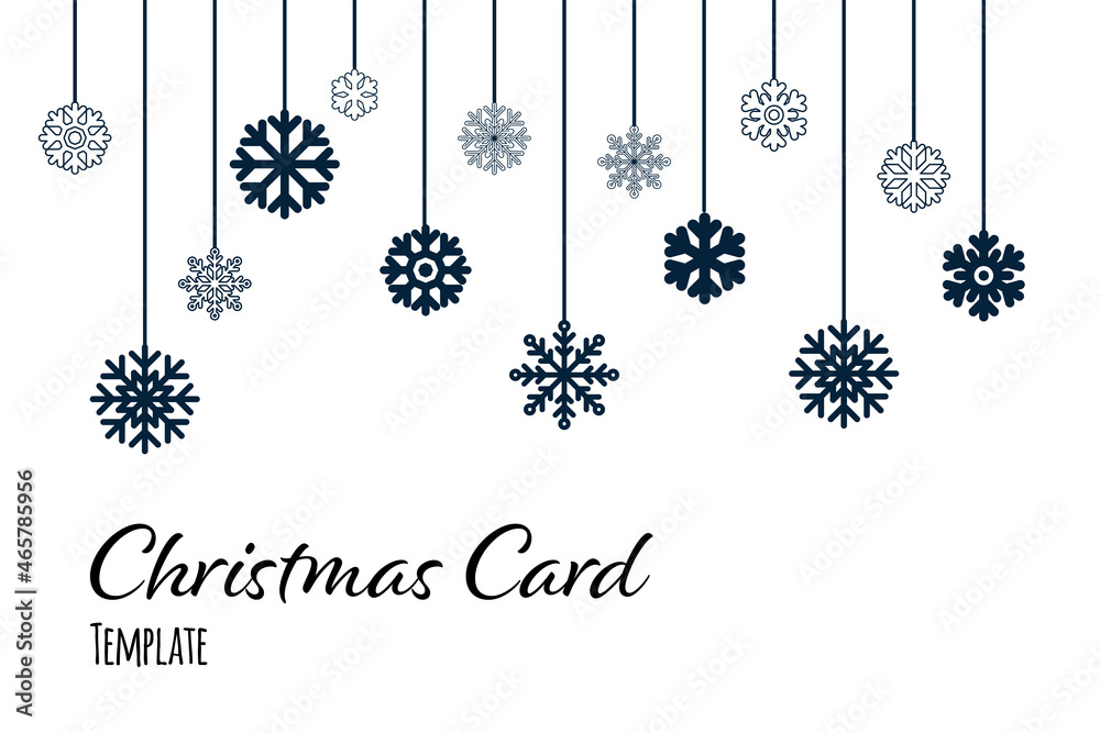 Christmas Greeting Card Template. Happy New Year Poster. Winter theme template for greeting and invitation cards design Christmas Greeting Card Template. Happy New Year Poster. Winter theme template for greeting and invitation cards design