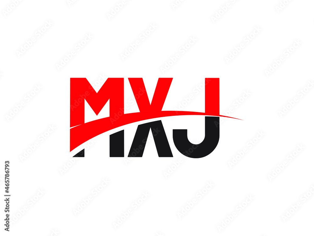 MXJ Letter Initial Logo Design Vector Illustration