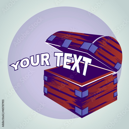 chest graphic element logo brown