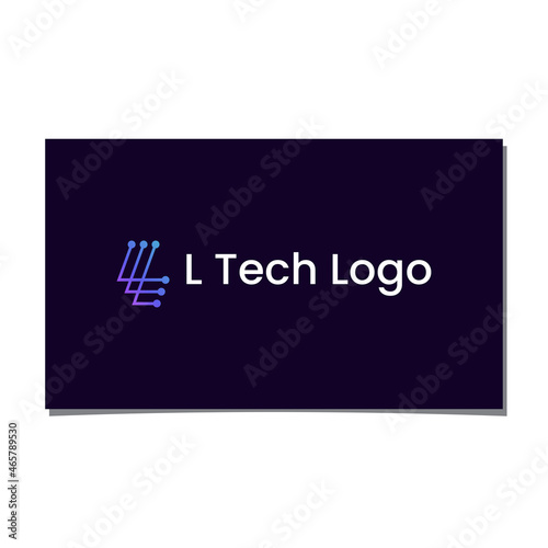 L TECH LOGO DESIGN VECTOR