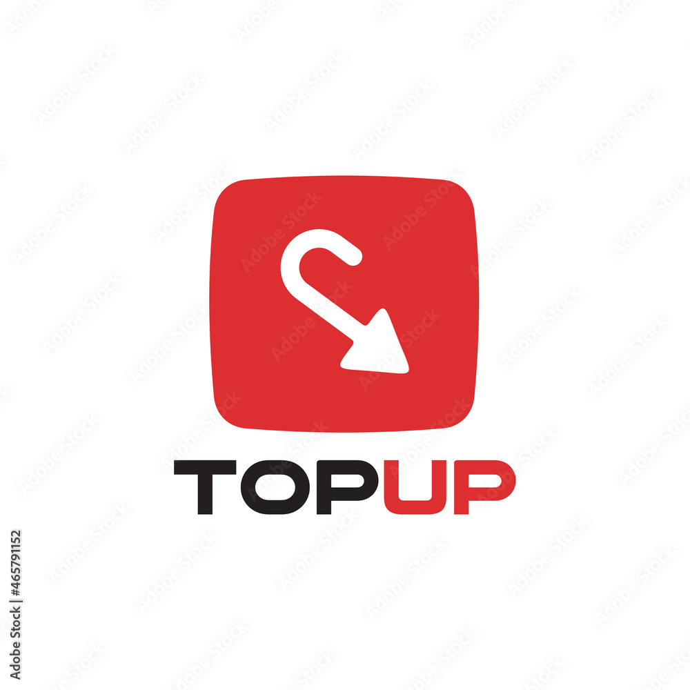 Top Up digital money balance app logo design Top Up digital money balance app logo design