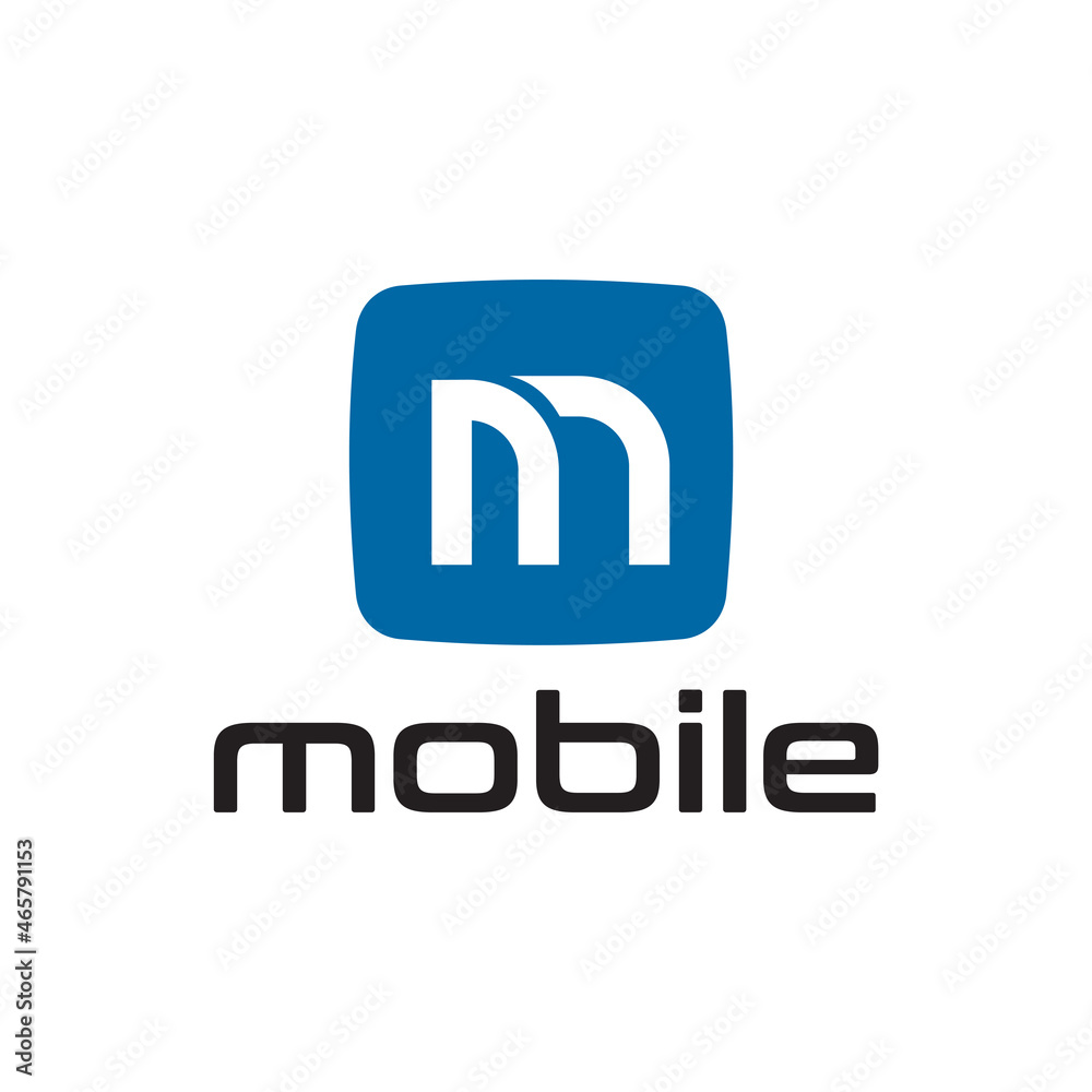 M letter mobile app logo design M letter mobile app logo design