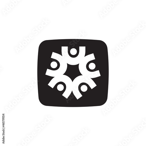 Online meeting community app logo design