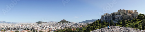 Panorama view of athens from Lykavittos hill