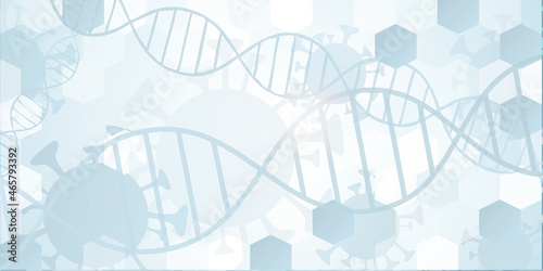 Covid 19 and genetics - coronavirus sars cov 2 - sleek blue design banner