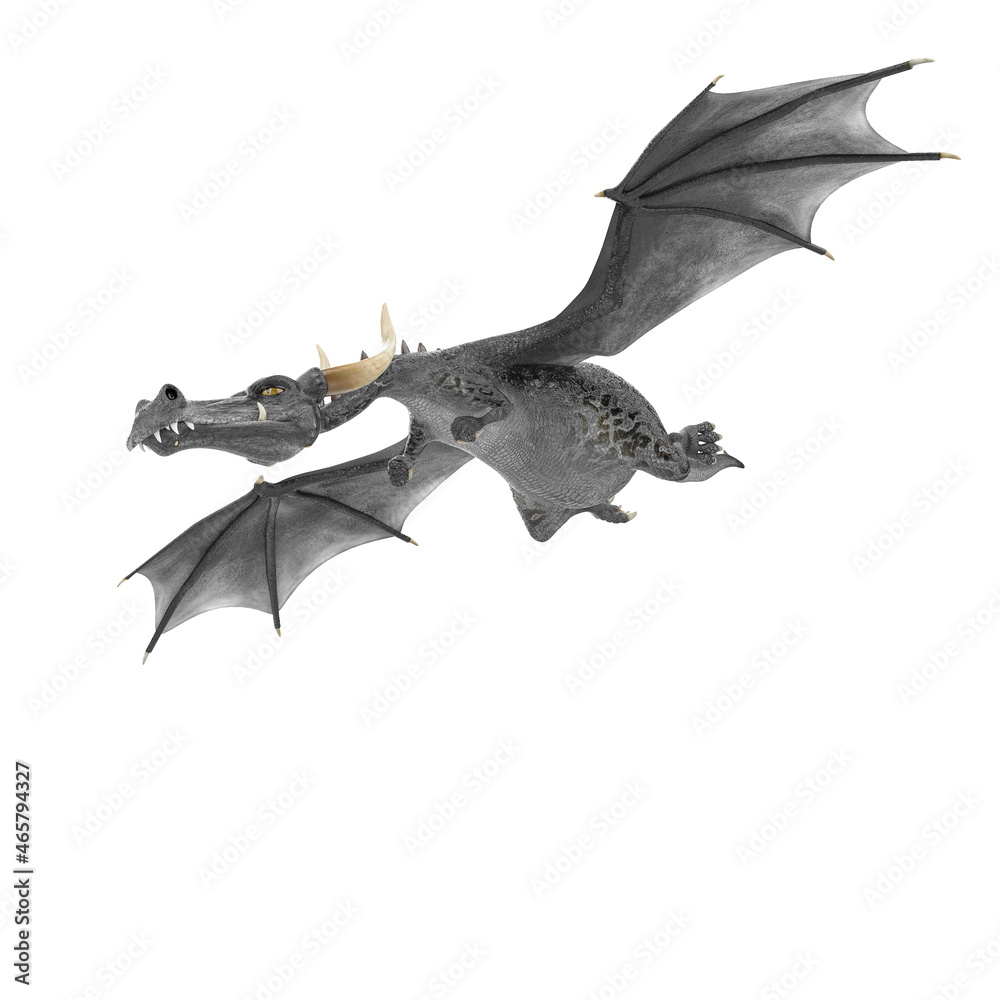 Fototapeta premium dragon cartoon in a white background