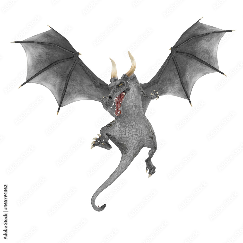 Fototapeta premium dragon cartoon in a white background