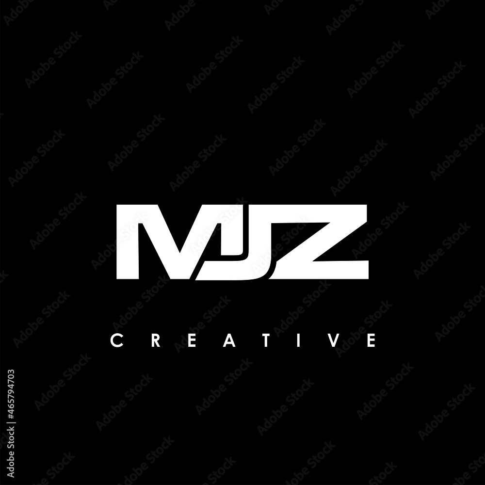 MJZ Letter Initial Logo Design Template Vector Illustration