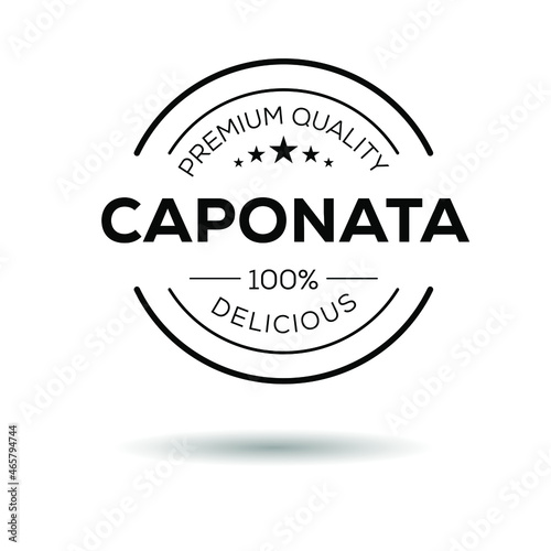 Creative (Caponata) logo, Caponata sticker, vector illustration.