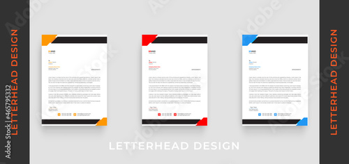 Business letterhead, Modern company letterhead template design 