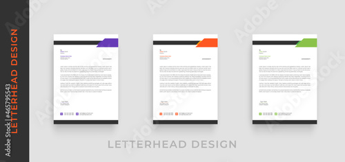 Business letterhead, Modern company letterhead template design 