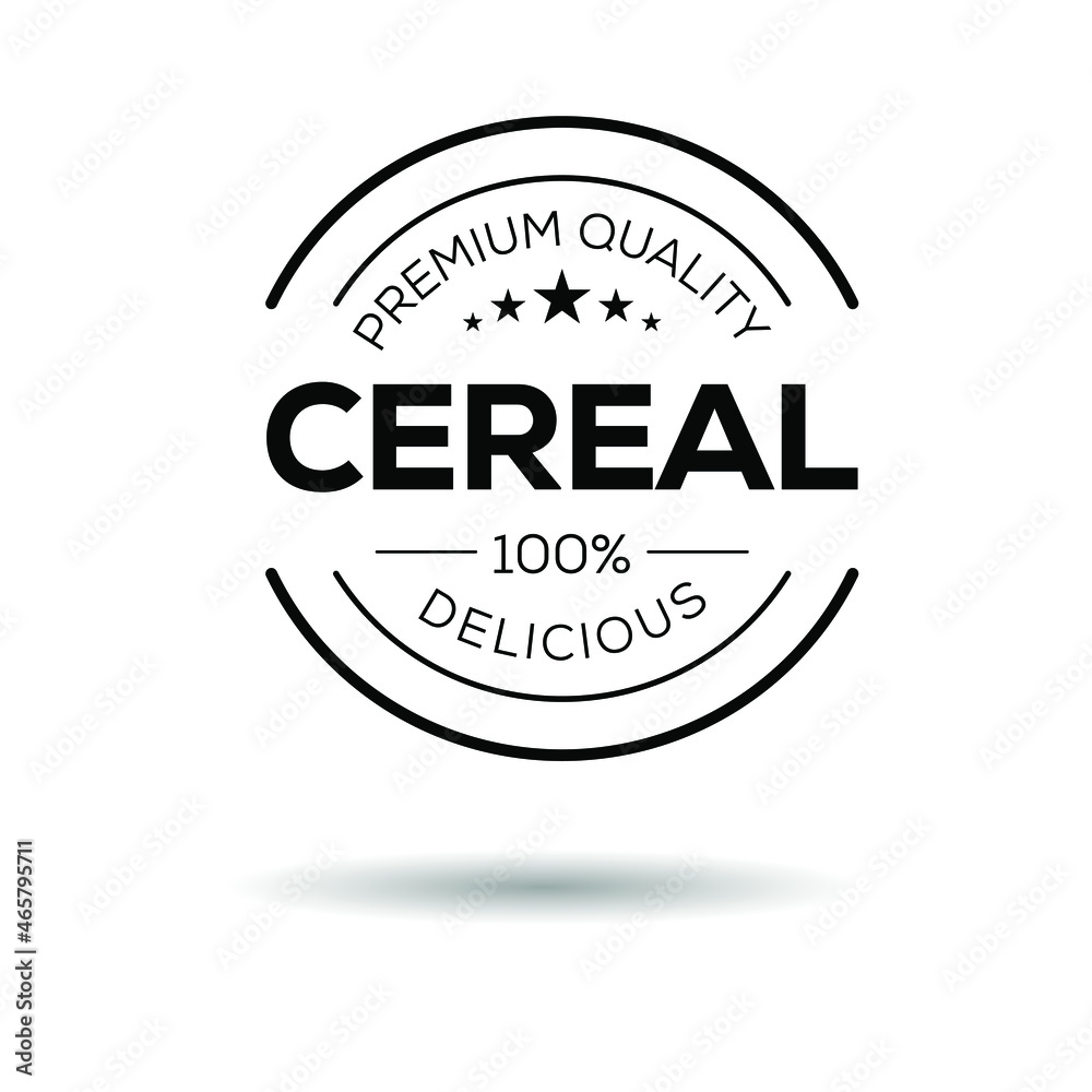 Obraz premium Creative (cereal) logo, cereal sticker, vector illustration.