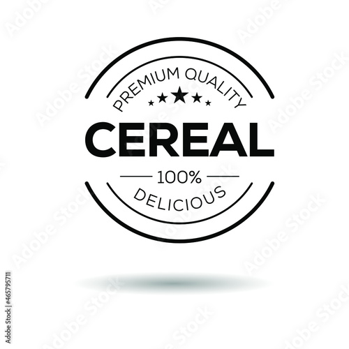 Creative (cereal) logo, cereal  sticker, vector illustration.