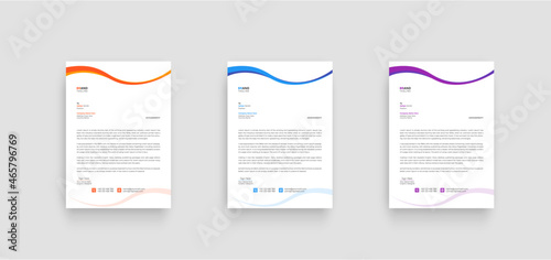 Business letterhead, Modern company letterhead template design 