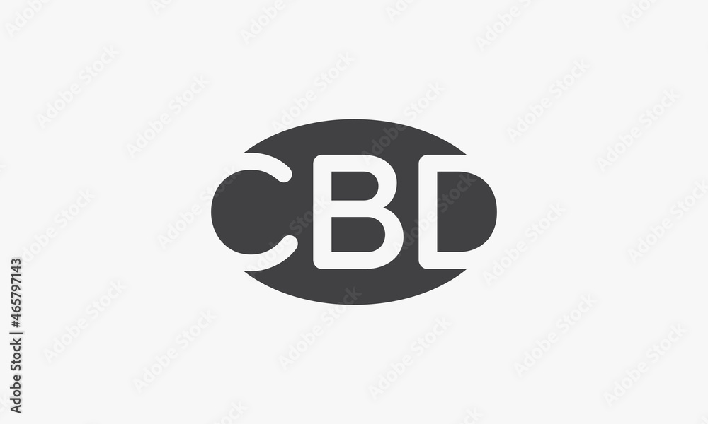 CBD letter logo vector isolated on white background. CBD letter logo vector isolated on white background.