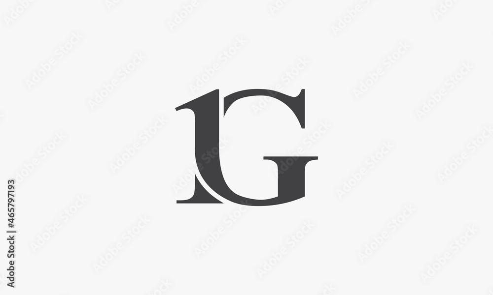 1G letter logo isolated on white background. 1G letter logo isolated on white background.