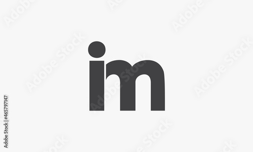 IM letter logo isolated on white background.