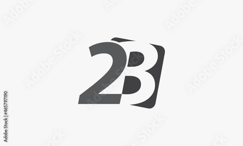 Fotografie 2B logo isolated on white background.
