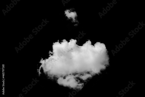 isolated clouds on black background for screen on blue sky. Components in natural photo editing