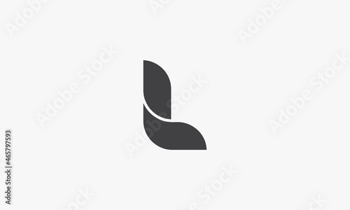 abstract letter L logo isolated on white background.