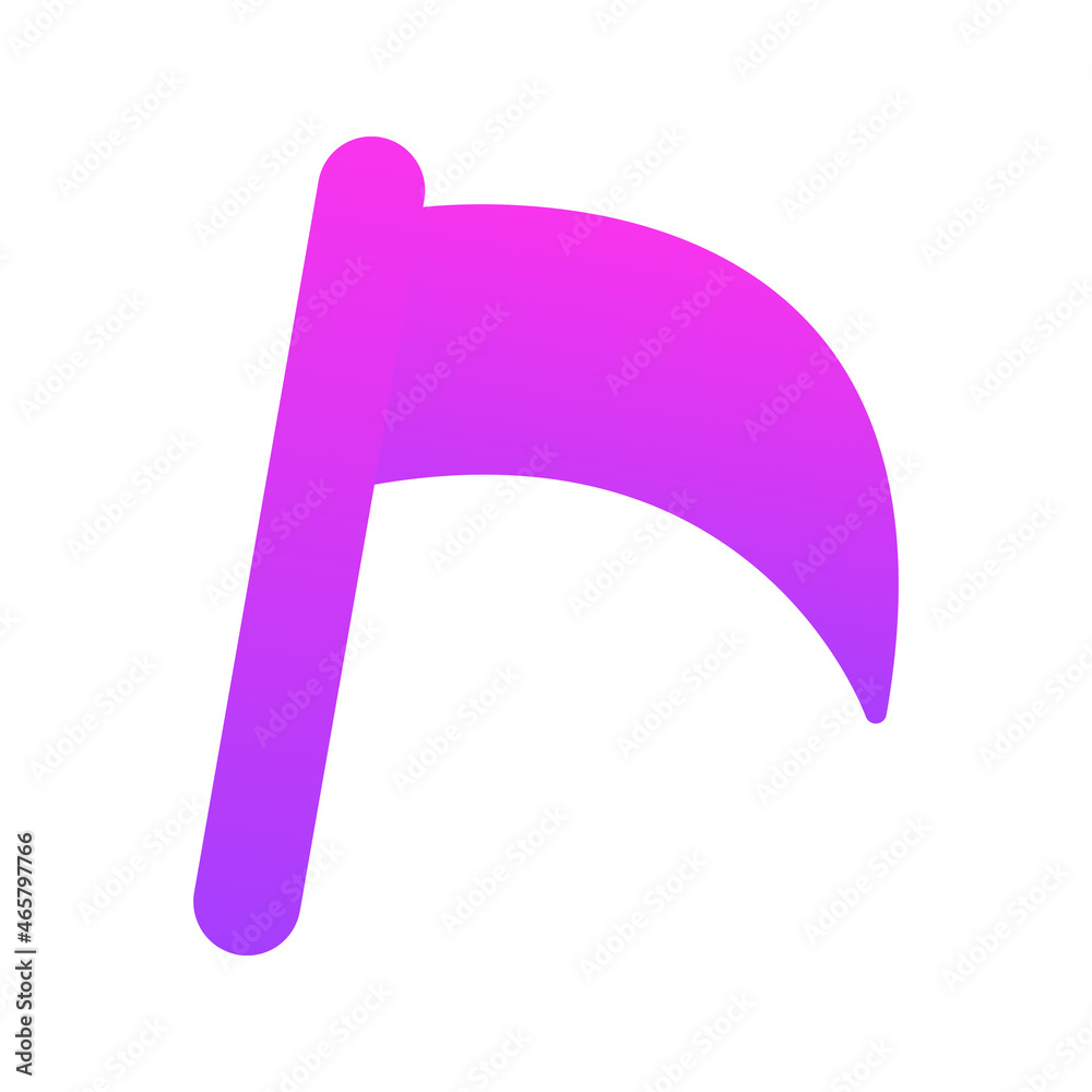 Illustration vector graphic icon of Death Scythe. Gradient Style Icon. Halloween Themed Icon. Vector illustration isolated on white background. Perfect for website or application design.