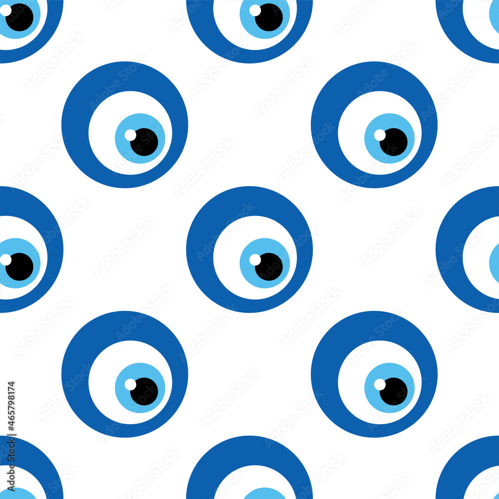 Seamless pattern with Turkish evil eye bead. Good luck. Turkish tile. Oriental ottoman design Seamless pattern with Turkish evil eye bead. Good luck. Turkish tile. Oriental ottoman design