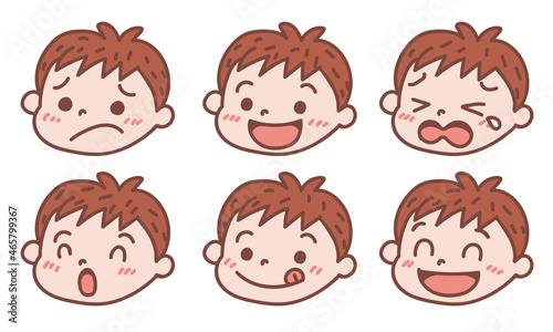 男の子の表情いろいろ