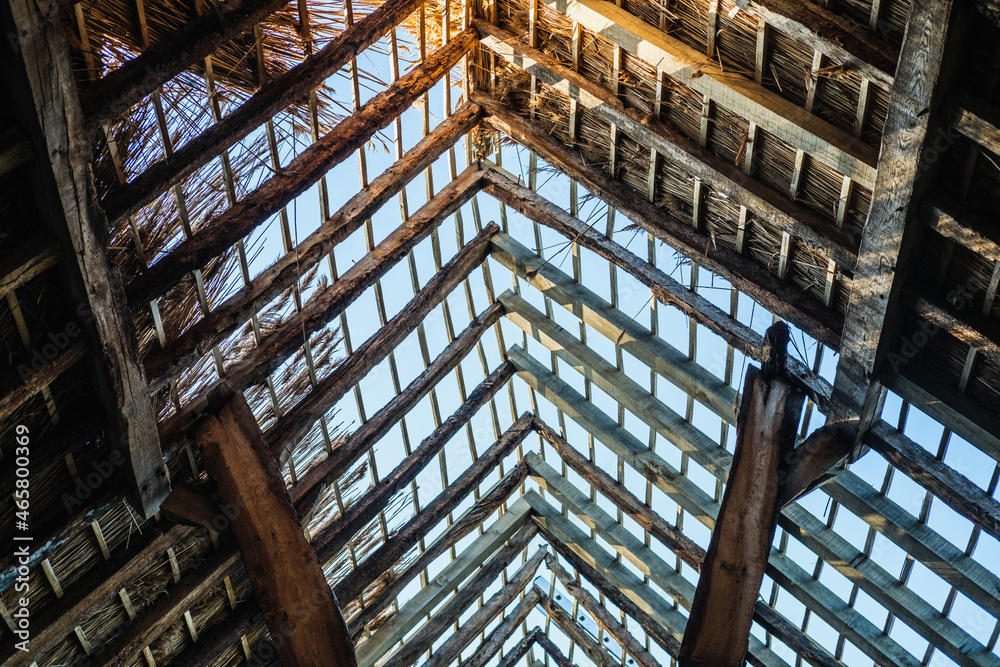 Restoration of old time frame barn