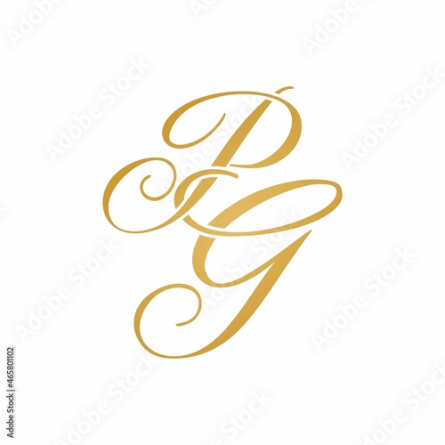PG initial logo design vector stock