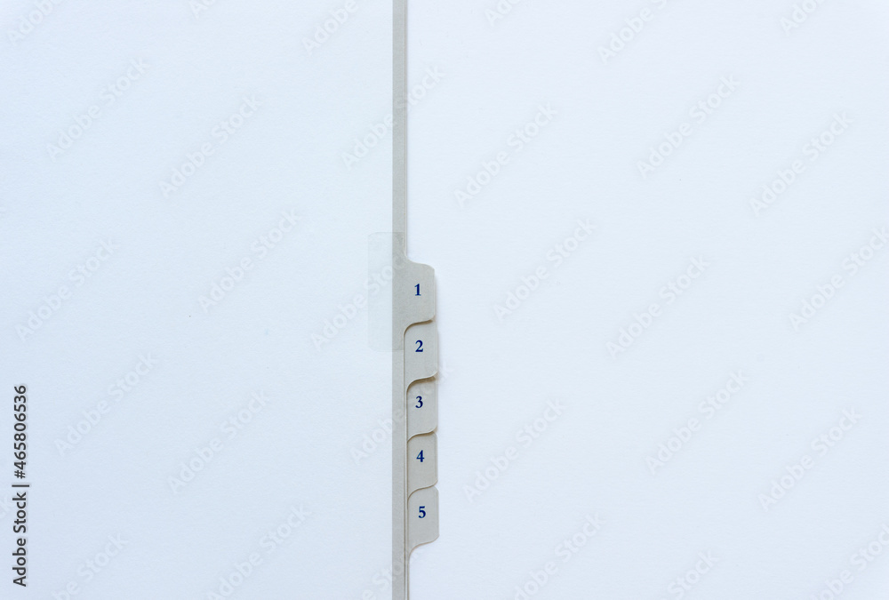 paper dividers with numbers
