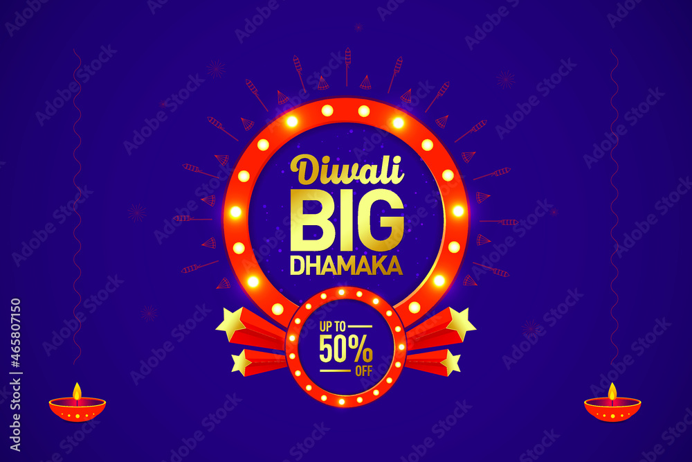 Banner template of diwali sale special offer