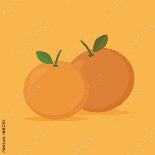 Illustration vector design of fresh orange fruit
