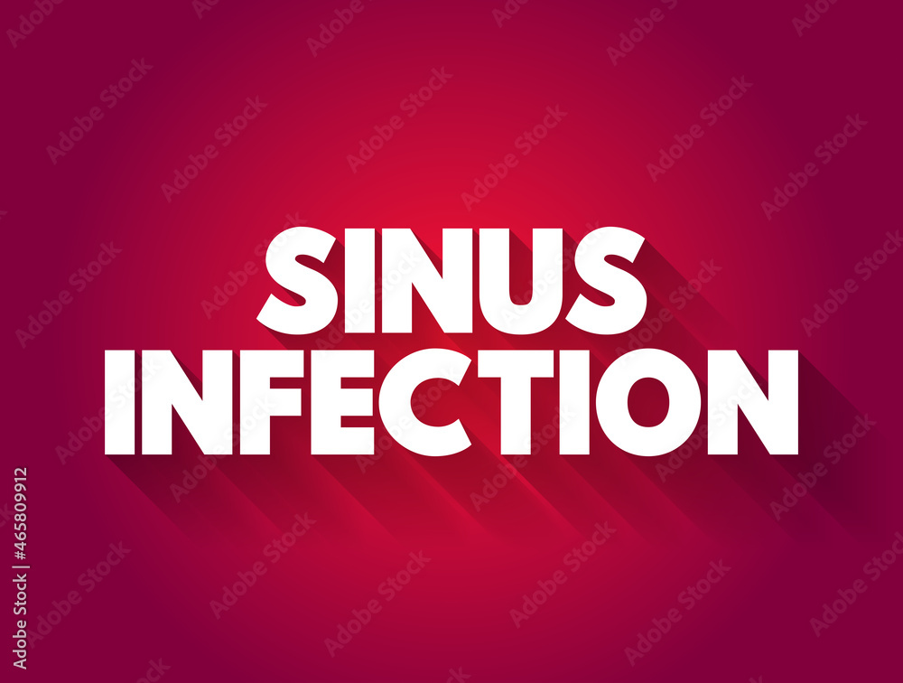 Sinus infection text quote, concept background