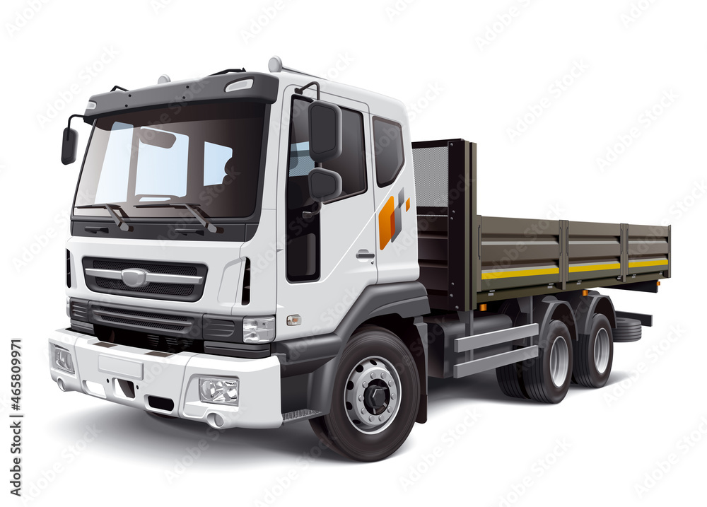 Commercial Truck, detailed illustration.