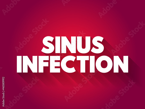 Sinus infection text quote, concept background