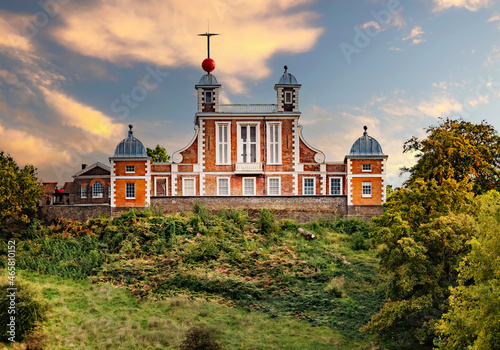 View of the famous museum building of the Royal Observatory and park in Greenwich near Blackheath area photo