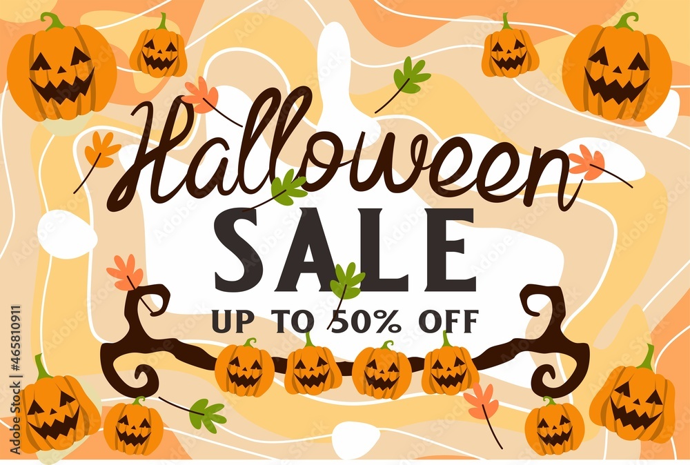 illustration vector graphic of halloween. Perfect for template background, banner, promotion sale.