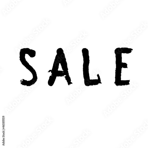 Text Sale for advertising. Grunge font.