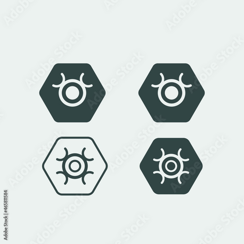 Zinc mineral vector icon illustration sign
