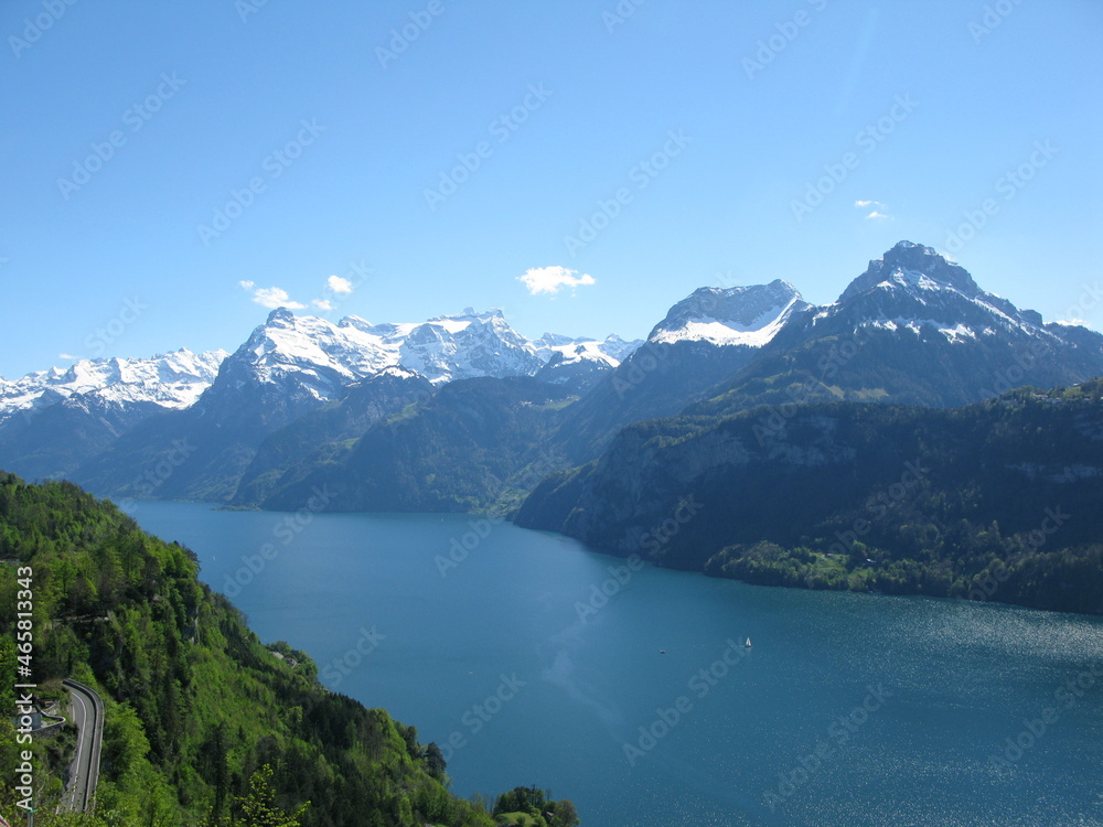 Die Schweizer Berge. Jungfrau, Eiger, Mönch