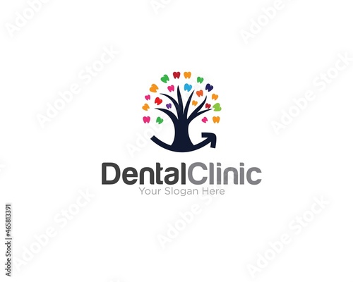 dental tree clinic logo designs simple modern for medical service logo or clinic